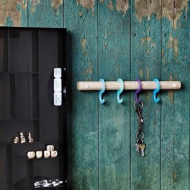 Neon Living - Attaccapanni 40cm, Faggio/blu