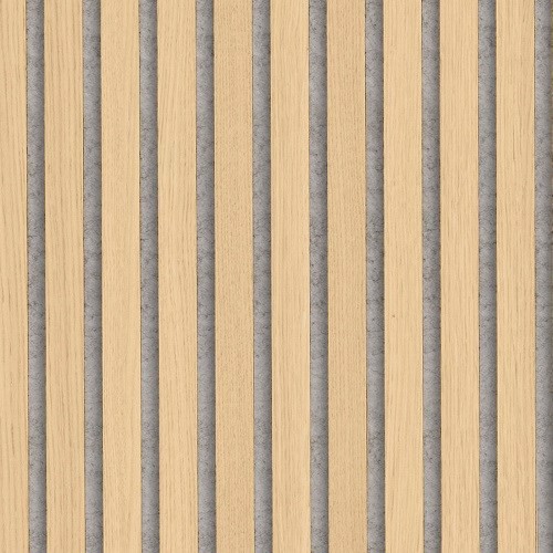 Pannelli fonoassorbenti - Impiallacciatura in quercia non trattata 60 x 240 cm con sfondo grigio chiaro