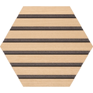 Pannello NON Acustico Hexagon - Rovere non trattato 