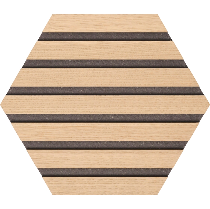 Pannello NON Acustico Hexagon - Rovere non trattato 