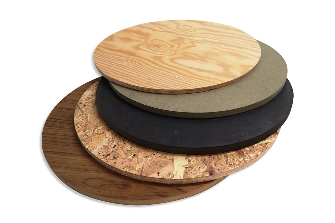 Tavole di legno rotonde