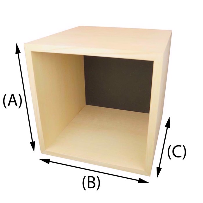 Cassa di legno in compensato di pino