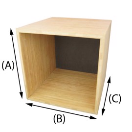 Cassa di design in legno di bambù chiaro, spessore 12mm