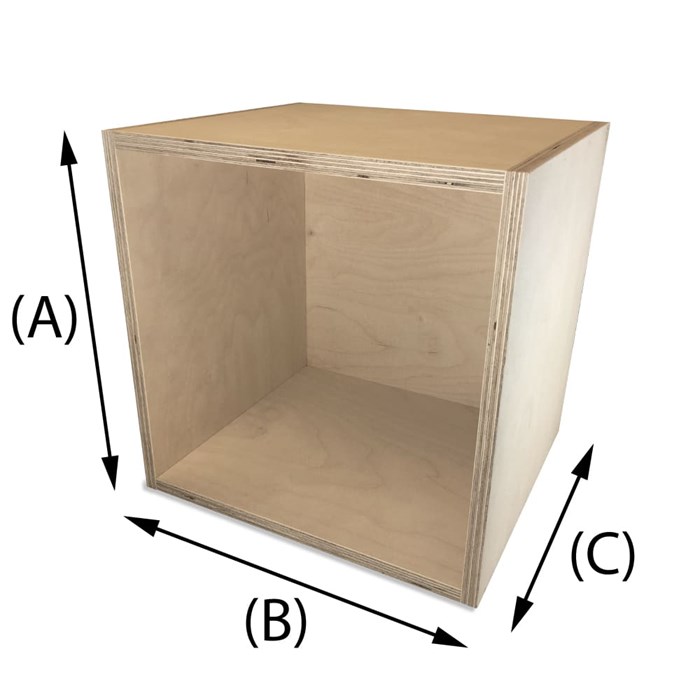 Cassa di legno in compensato di pino