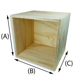 Cassa di legno in compensato di pino