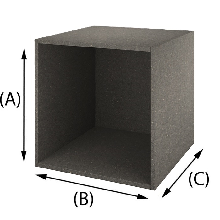 Cassa in MDF Valchromat grigio, spessore 16mm