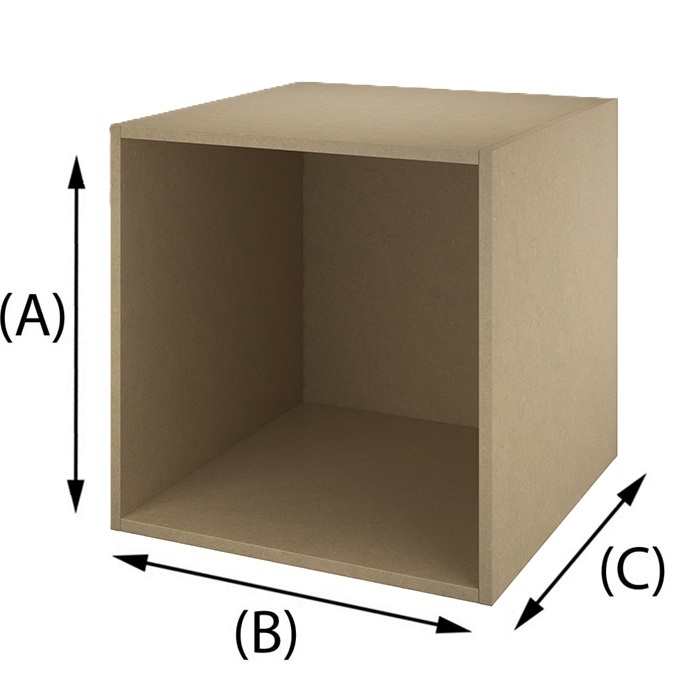 Cassa in MDF Valchromat kaki, spessore 16mm