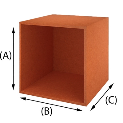 Cassa in MDF Valchromat arancione, spessore 16mm