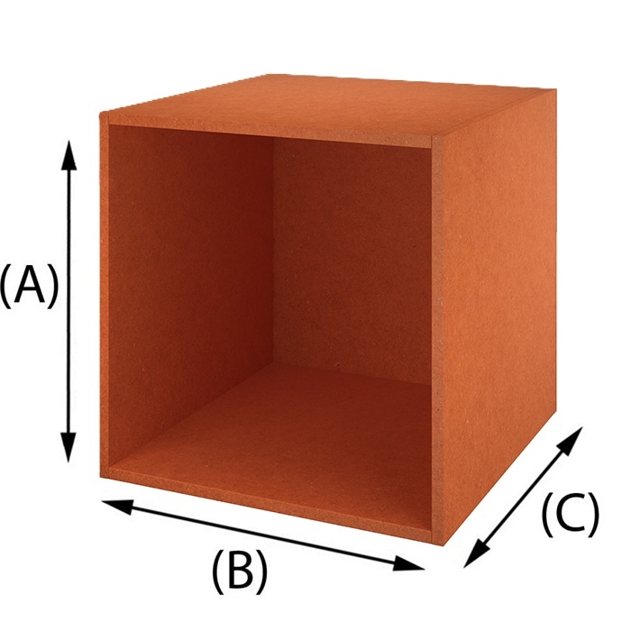 Cassa in MDF Valchromat arancione, spessore 16mm