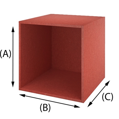 Cassa in MDF Valchromat rosso, spessore 16mm