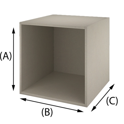 Cassa in MDF Valchromat bianco grigio, spessore 16mm