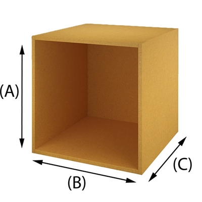 Cassa in MDF Valchromat giallo, spessore 16mm