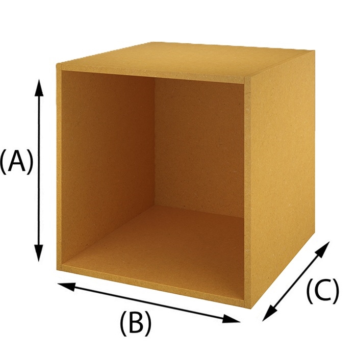 Cassa in MDF Valchromat giallo, spessore 16mm